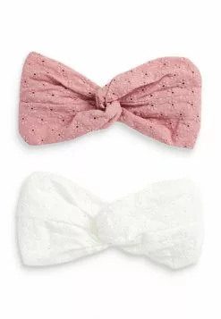 Next 2 PACK BRODERIE HEADBAND - Haar-Styling-Accessoires - Pink White | Kinder
