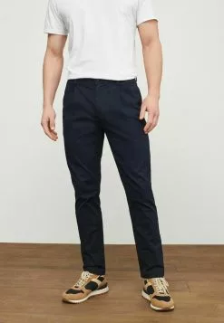 Next Herren PLEATED STRETCH - Stoffhose - Navy Blue