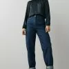 Next Damen Jeans Tapered Fit - Dark Blue Denim