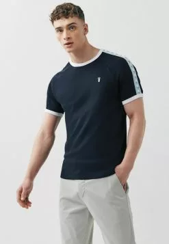Next Herren BLOCKED - T-Shirt Print - Navy Blue Tape