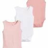 Next Kinder PINK 5 PACK GOTS ORGANIC COTTON VEST BODYSUITS (0MTHS-3YRS) - Body - Pink