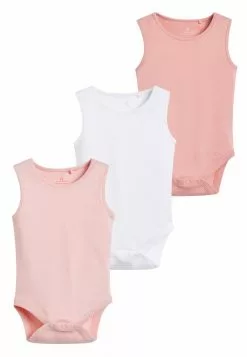 Next Kinder PINK 5 PACK GOTS ORGANIC COTTON VEST BODYSUITS (0MTHS-3YRS) - Body - Pink