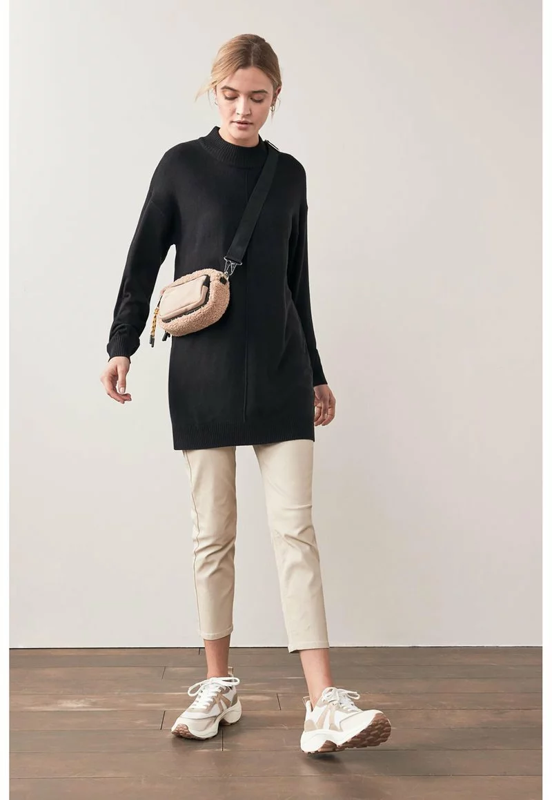 Next Damen LONG COSY - Strickpullover - Black 2 Next Damen LONG COSY - Strickpullover - Black – Bild 2