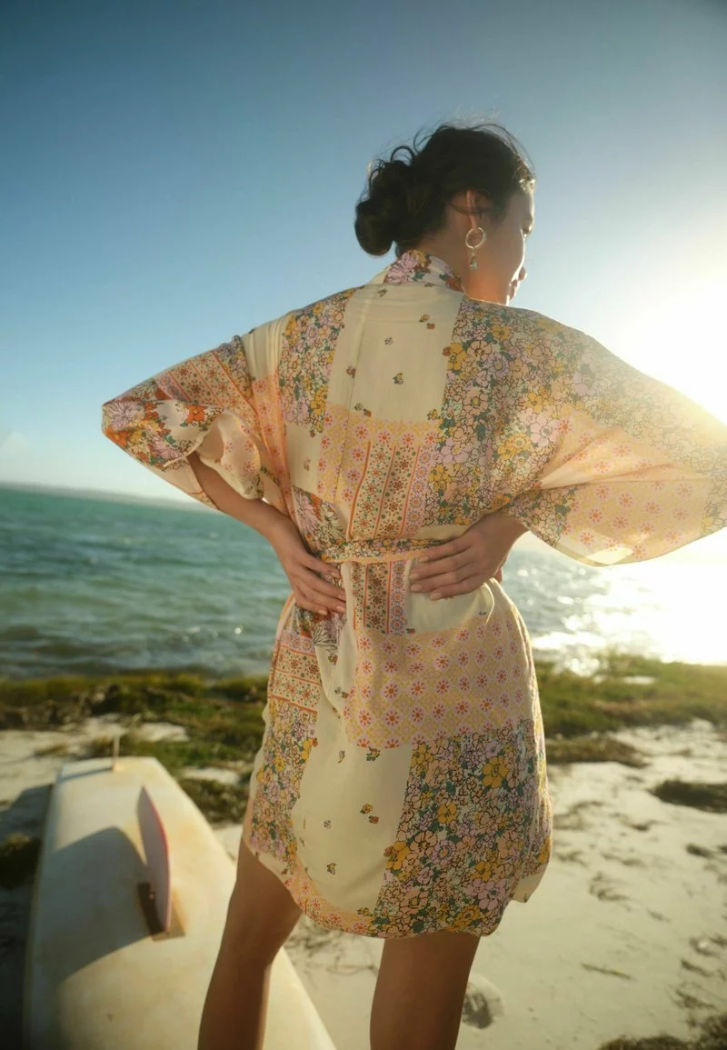 Next Damen KIMONO - Leichte Jacke - Cream Pink Floral 3 Next Damen KIMONO - Leichte Jacke - Cream Pink Floral – Bild 3