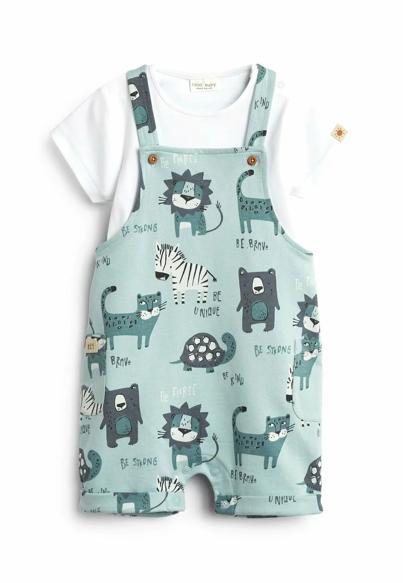 Next Kinder SET - Latzhose - Blue Animal 1 Next Kinder SET - Latzhose - Blue Animal