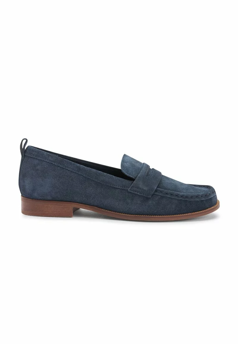 Next Damen MOCCASIN - Slipper - Navy Blue Suede 1 Next Damen MOCCASIN - Slipper - Navy Blue Suede