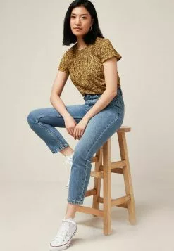 Next Damen SMOCK NECK SHORT SLEEVE - T-Shirt Print - Ochre Yellow Ditsy Floral -Next Großes Kaufhaus 43fb3213ef3c460fade7253ee93d1036