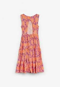 Next Kinder TIERED - Freizeitkleid - Orange Pink Floral -Next Großes Kaufhaus 4483c09b3f724053be3cbf31edb4703f