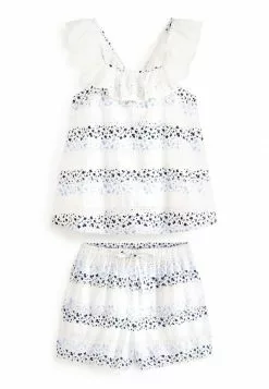 Next Damen EMBROIDERED CAMI AND SHORT SET - Nachtwäsche Set - White Blue 9 Next Damen EMBROIDERED CAMI AND SHORT SET - Nachtwäsche Set - White Blue -Next Großes Kaufhaus 459999485dbc4289938be1bfff3bb98f