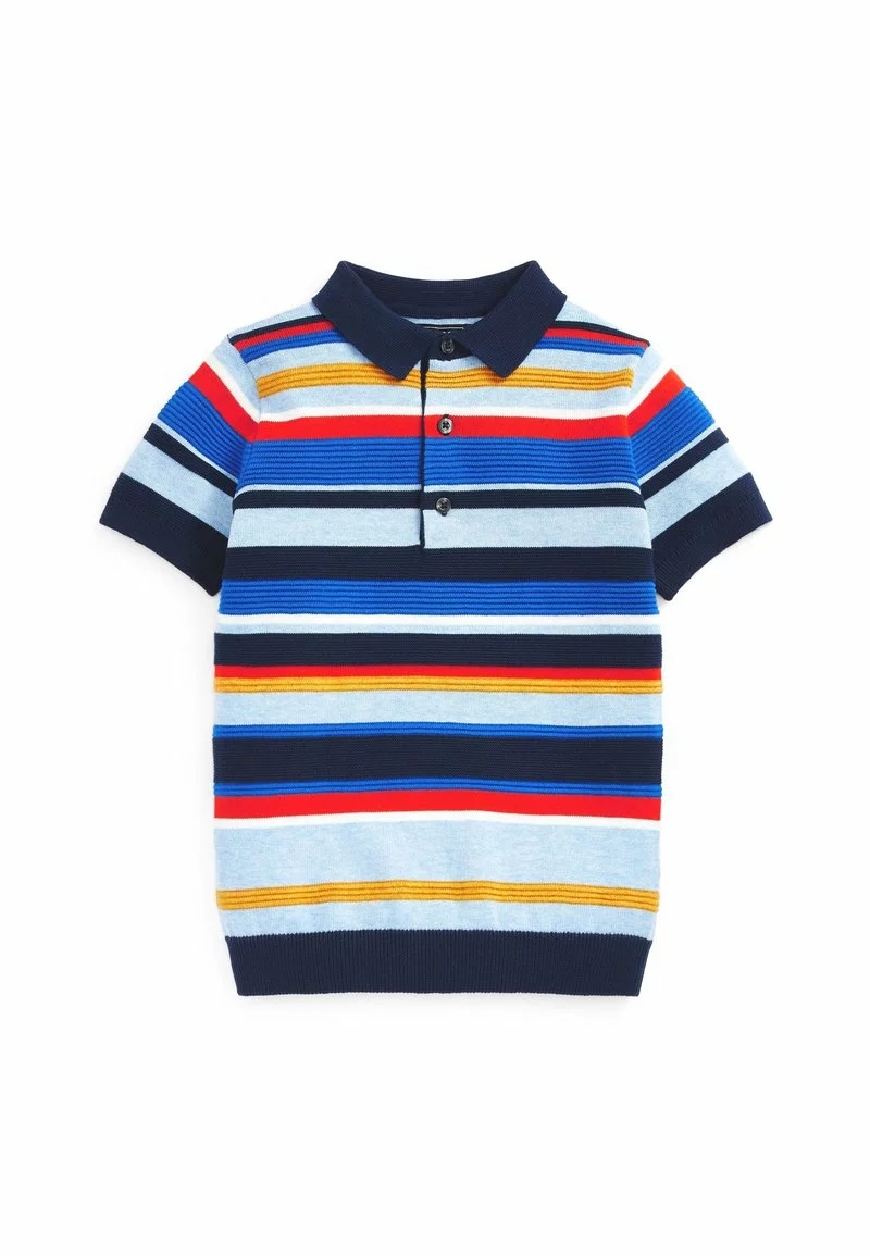 Next Kinder STRIPE - Poloshirt - Blue/red/yellow 1 Next Kinder STRIPE - Poloshirt - Blue/red/yellow