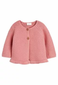 Next Kinder PINK FRILL HEM - Strickjacke - Pink