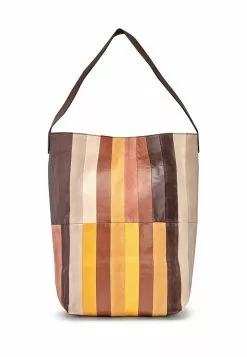Next Damen PATCHWORK SLOUCHY - Shopping Bag - Tan