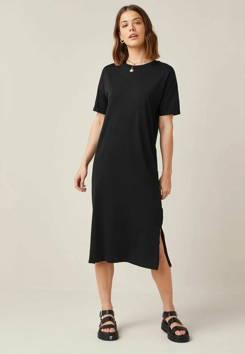 Next Damen SHORT SLEEVE - Jerseykleid - Black 1 Next Damen SHORT SLEEVE - Jerseykleid - Black