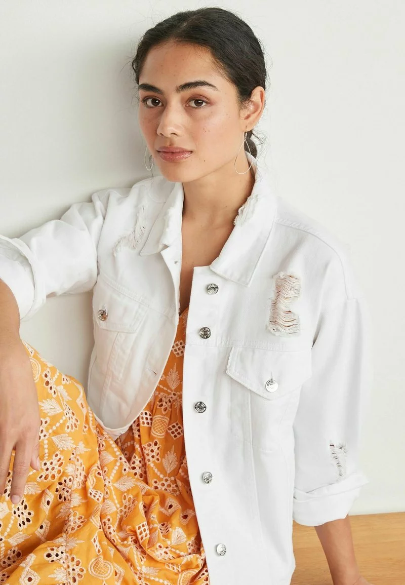 Next Damen OVERSIZED - Jeansjacke - White 4 Next Damen OVERSIZED - Jeansjacke - White – Bild 4