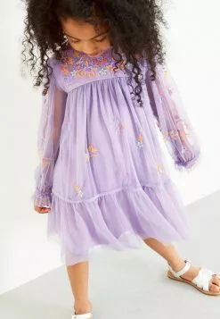 Next Kinder EMBROIDERED - Freizeitkleid - Lilac Purple