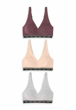 Next Damen LOGO 3 PACK - Bustier - Beige, Grey, Light Red -Next Großes Kaufhaus 4a4c7fd60bf345429dc1545c41fd26be