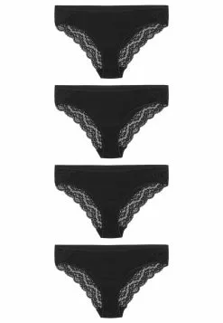 Next Damen FOUR PACK - Slip - Black
