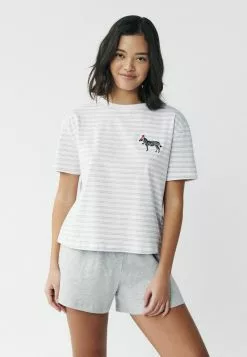 Next Damen Nachtwäsche Set - Grey Zebra