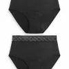 Next Damen 2 PACK - Slip - Mottled Black