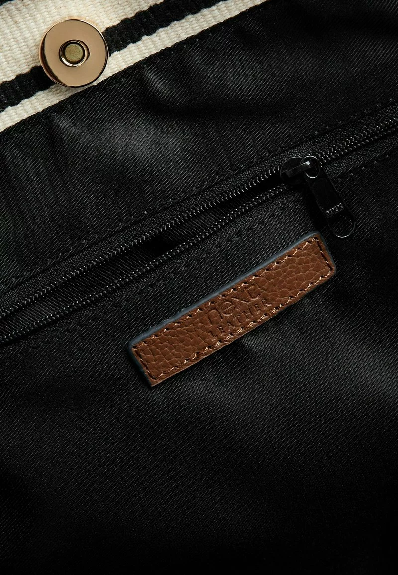 Next Damen Shopping Bag - Navy White Stripe 4 Next Damen Shopping Bag - Navy White Stripe – Bild 4