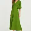 Next Damen VOLUME SLEEVE - Freizeitkleid - Bright Green