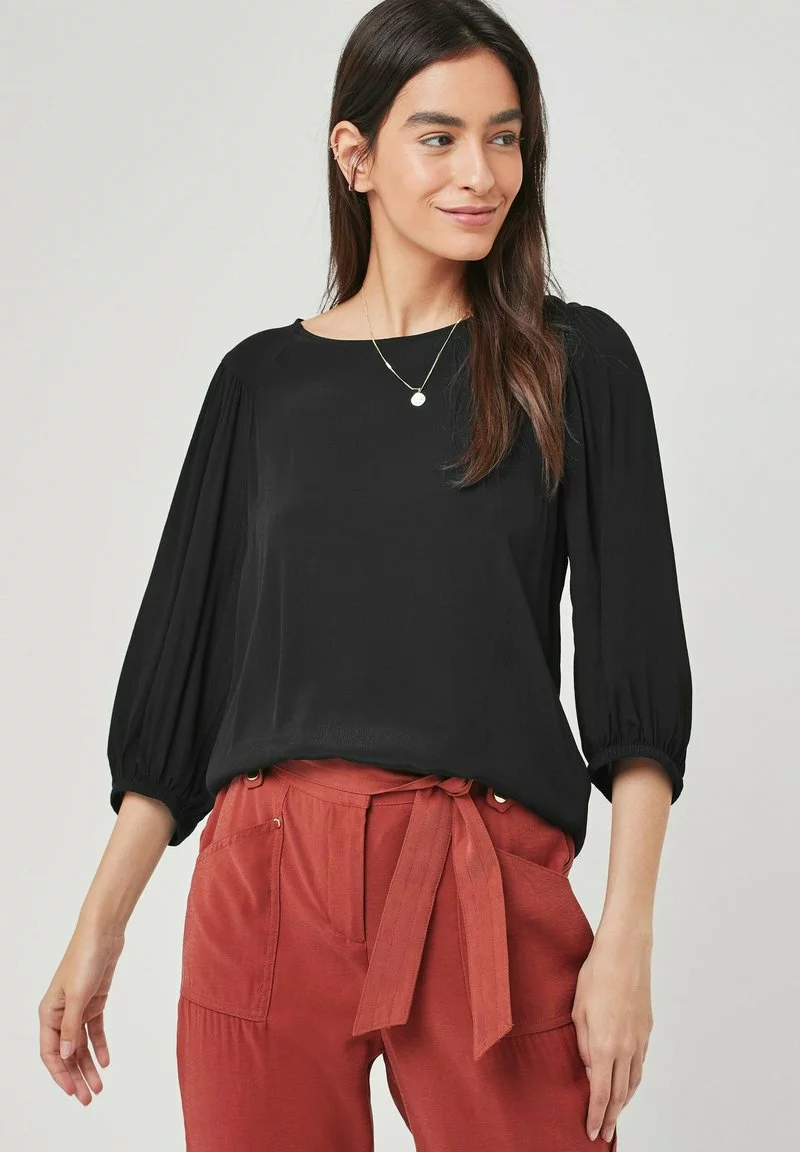 Next Damen HALF SLEEVE - Bluse - Black 1 Next Damen HALF SLEEVE - Bluse - Black