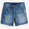 Next FRAYED HEM - Jeans Shorts - Blue | Kinder