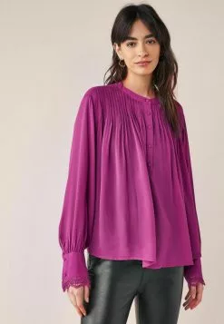 Next Damen Bluse - Purple Fan Print -Next Großes Kaufhaus 4eca5ebdad2547a290e3066334aea18a