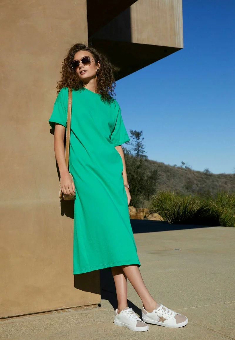 Next SHORT SLEEVE - Jerseykleid - Green | Damen 1 Next SHORT SLEEVE - Jerseykleid - Green | Damen