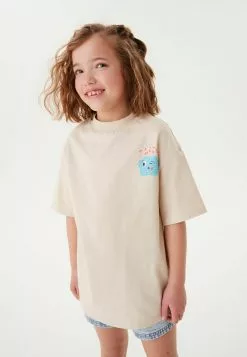 Next OVERSIZED - T-Shirt Print - Neutral Cream | Kinder
