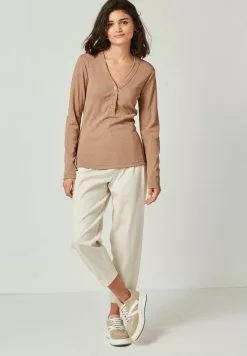 Next Damen LONG SLEEVE - Langarmshirt - Tan