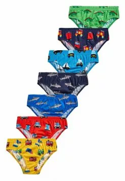 Next Kinder MULTI 7 PACK NURSERY PRINT BRIEFS (1.5-10YRS) - Slip - Blue