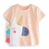 Next APPLIQUÃ© (3MTHS-7YRS) - T-Shirt Print - Pale Pink Unicorn | Kinder