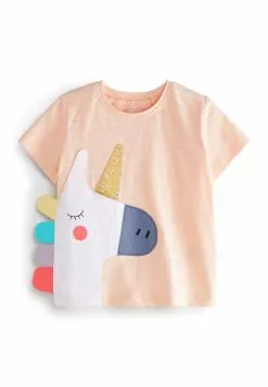 Next APPLIQUÃ© (3MTHS-7YRS) - T-Shirt Print - Pale Pink Unicorn | Kinder