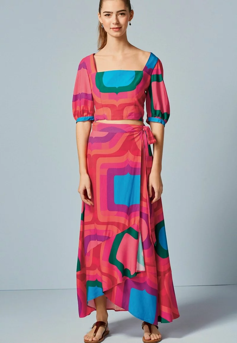 Next Damen Bluse - Pink Geo Print 2 Next Damen Bluse - Pink Geo Print – Bild 2