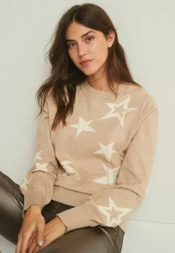 Next Damen STAR - Strickpullover - Light Brown -Next Großes Kaufhaus 55470933cb1c4322ab1514c266451ae6