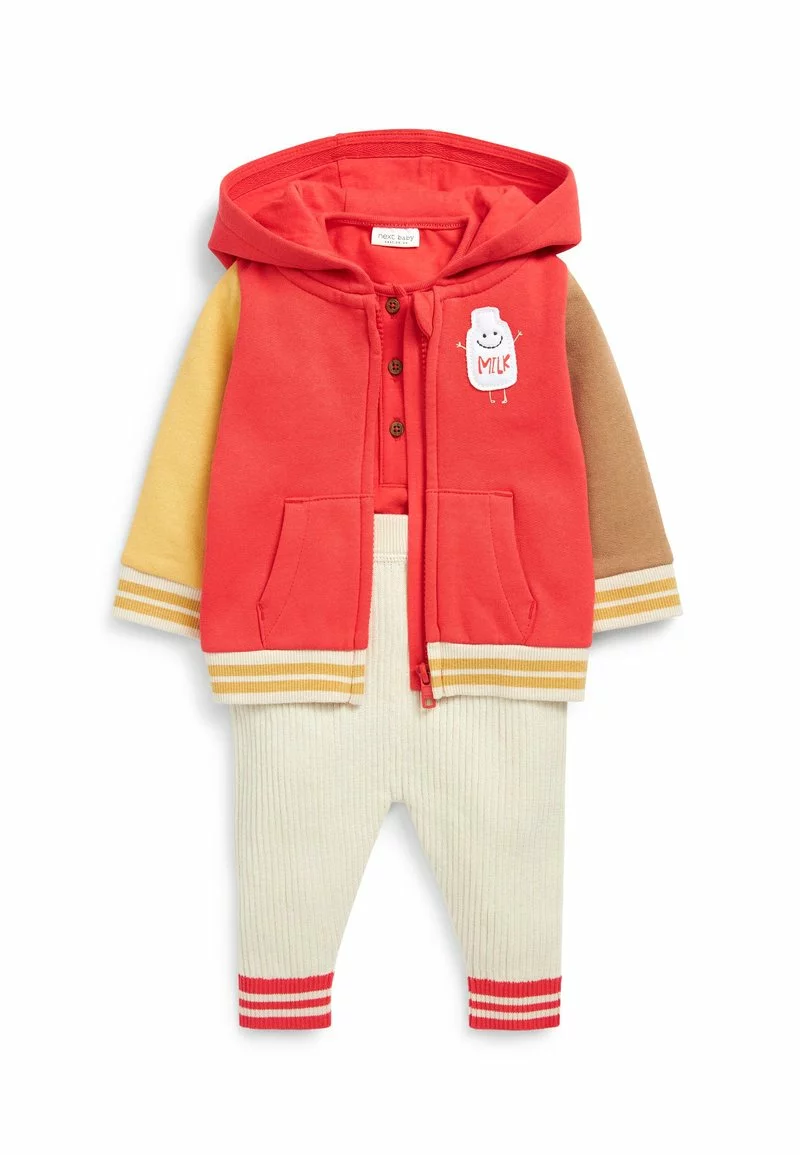 Next Kinder 3 PIECE SET - Sweatjacke - Red 1 Next Kinder 3 PIECE SET - Sweatjacke - Red