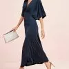 Next Damen VOLUME SLEEVE - Freizeitkleid - Navy Blue