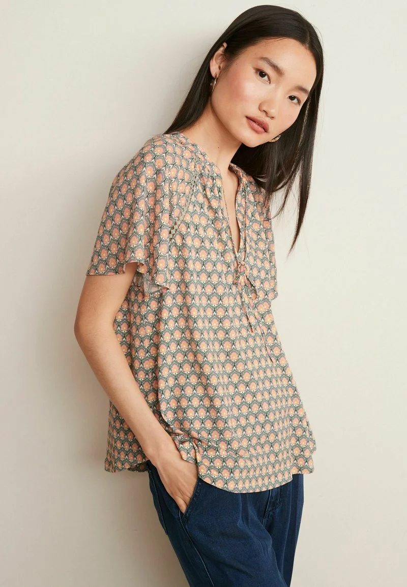 Next Damen VOLUME SHORT SLEEVE TOP - Bluse - Pink 1 Next Damen VOLUME SHORT SLEEVE TOP - Bluse - Pink