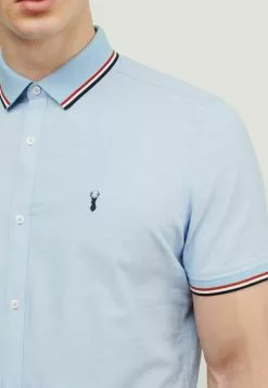 Next Herren STRETCH OXFORD TIPPED COLLAR SHORT SLEEVE - Hemd - Blue -Next Großes Kaufhaus 568e58ecd015416f9d934d16bab1959a