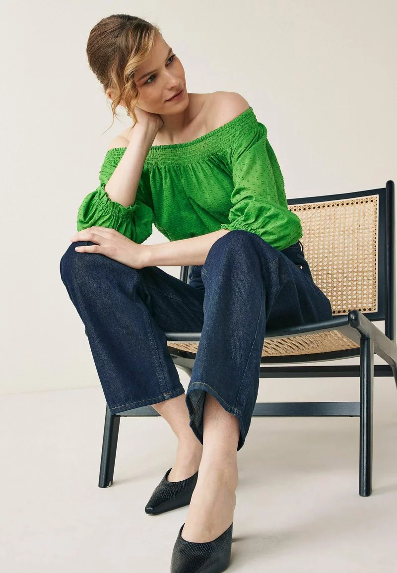 Next Damen TEXTURED - Bluse - Green 4 Next Damen TEXTURED - Bluse - Green – Bild 4