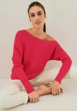 Next Damen OFF THE SHOULDER - Strickpullover - Bright Pink -Next Großes Kaufhaus 5751b4b3e3044095ab41f4e9e1d10398