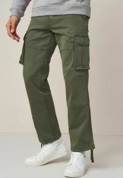 Next Herren AUTHENTIC BLEND - Cargohose - Khaki Green