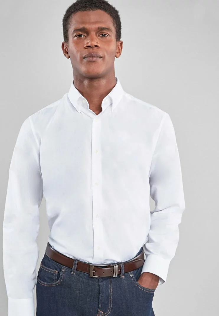 Next Herren TOFFEE SLIM FIT OXFORD - Hemd - White 1 Next Herren TOFFEE SLIM FIT OXFORD - Hemd - White