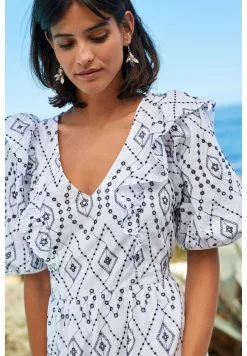 Next Damen Freizeitkleid - White Black -Next Großes Kaufhaus 5a50725437974564ba78bd25a7dd37cd