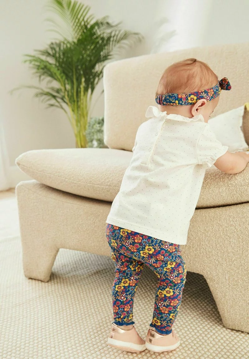 Next Kinder SET (0MTHS-3YRS) - Leggings - Hosen - White And Blue Floral Character 2 Next Kinder SET (0MTHS-3YRS) - Leggings - Hosen - White And Blue Floral Character – Bild 2