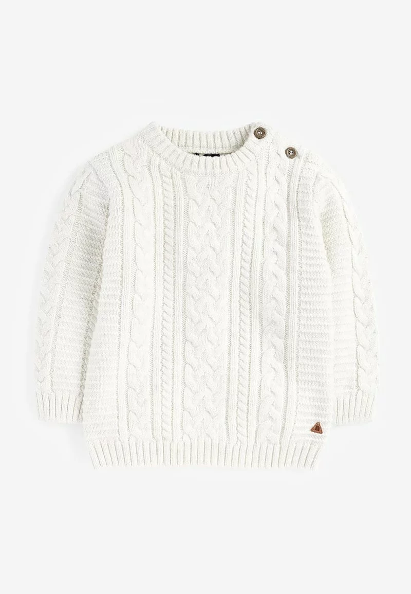 Next Kinder CABLE CREW - Strickpullover - Off-white 1 Next Kinder CABLE CREW - Strickpullover - Off-white