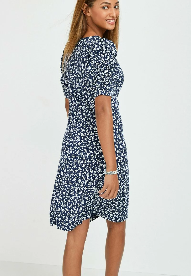 Next Damen SHORT SLEEVE TEA - Freizeitkleid - Blue 3 Next Damen SHORT SLEEVE TEA - Freizeitkleid - Blue – Bild 3