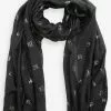 Next Damen FOIL DOG PRINT LIGHT WEIGHT - Schal - Black