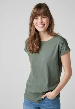 Next Damen T-Shirt Basic - Khaki